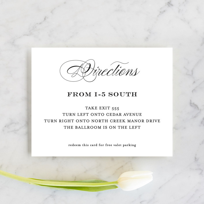 Timeless Elegance Direction Cards by AK Graphics | Minted