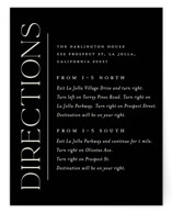 Modern Monogram Direction Cards