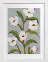 Floral Abstract in Icy Blue