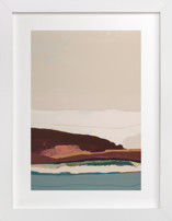 Burgundy Seascape Diptych 1 Fine Art Prints