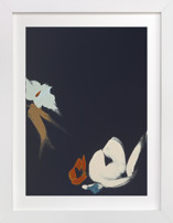 Abstract Botanical Navy Shadows #1 Fine Art Prints