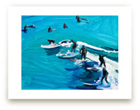 Surfers at Sunset by Annie Seaton