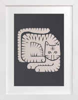 Lying Tiger Fine Art Prints