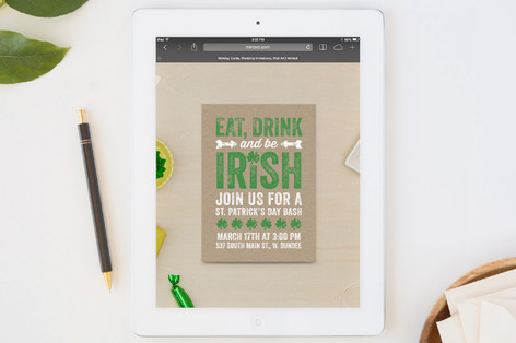 Be Irish St. Patrick's Day Online Invitations by E... | Minted
