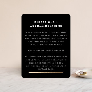 Outline Foil-Pressed Direction Cards