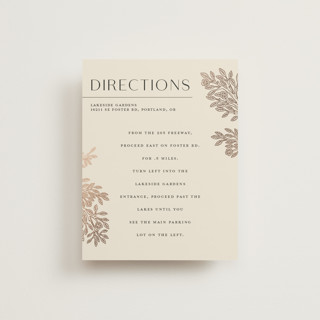 Heirloom Branches Foil-Pressed Direction Cards