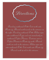 Scallop Frame Foil-Pressed Direction Cards