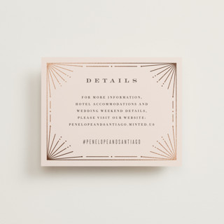 Art Deco Border Foil-Pressed Direction Cards