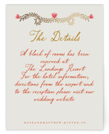 Chantilly Foil-Pressed Direction Cards