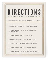 Classic Type Foil-Pressed Direction Cards