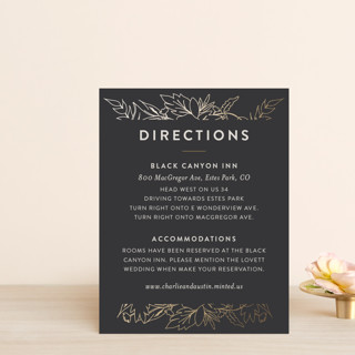 Delicate Botanicals Foil-Pressed Direction Cards