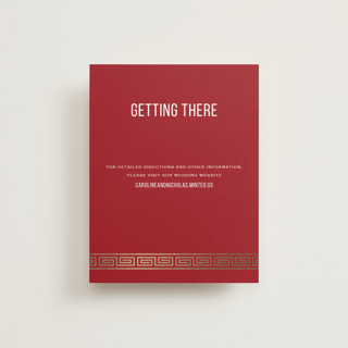 Double Happiness Seal Foil-Pressed Direction Cards