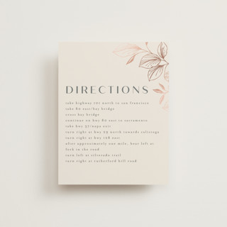 Lovely Foil-Pressed Direction Cards