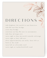 Lovely Foil-Pressed Direction Cards