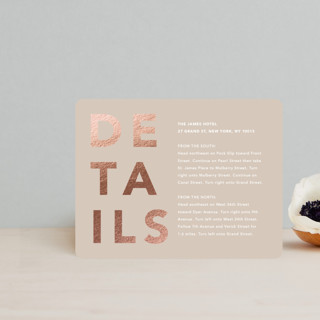 Bolden Foil-Pressed Direction Cards