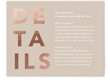 Bolden Foil-Pressed Direction Cards