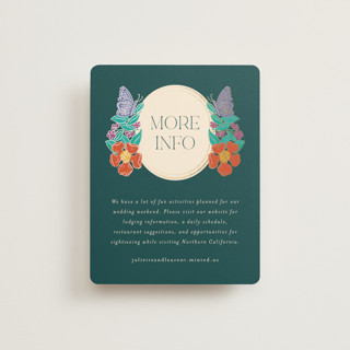 Tropical garden Foil-Pressed Direction Cards