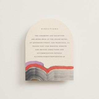 Agate Foil-Pressed Direction Cards