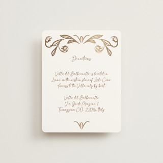 Bella Bellissima Foil-Pressed Direction Cards