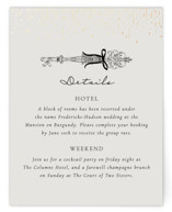 Hand Illustrated Whimsical Chandelier Foil-Pressed Direction Cards