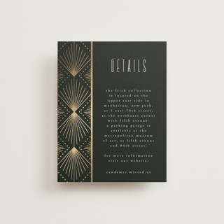 Deco pattern Foil-Pressed Direction Cards