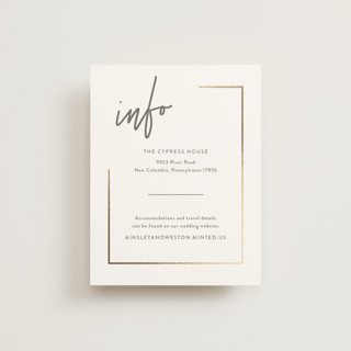 Balanced Foil-Pressed Direction Cards