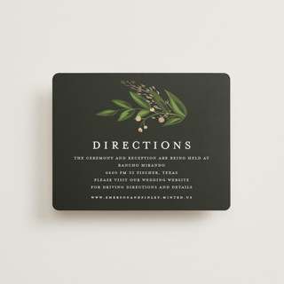 Vines of Green Foil-Pressed Direction Cards