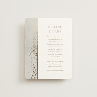 Effervescent Foil-Pressed Direction Cards