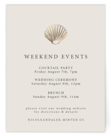 Simple Seashell Foil-Pressed Direction Cards