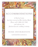 Autumn flowers Foil-Pressed Direction Cards