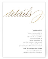 Love Foil-Pressed Direction Cards