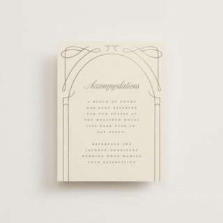 Simple Art Nouveau Foil-Pressed Direction Cards