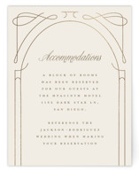 Simple Art Nouveau Foil-Pressed Direction Cards