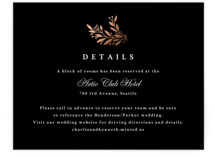 Floral Ampersand Foil-Pressed Direction Cards