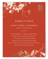 Abstract Flora Foil-Pressed Direction Cards