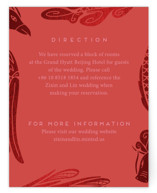 Fiery Foil-Pressed Direction Cards