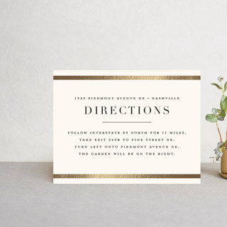 Bold Classic Foil-Pressed Direction Cards