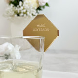 Personalised Place Name Charms | Luxury Cocktail Tags | Set of 20 Drink Tags and Charms