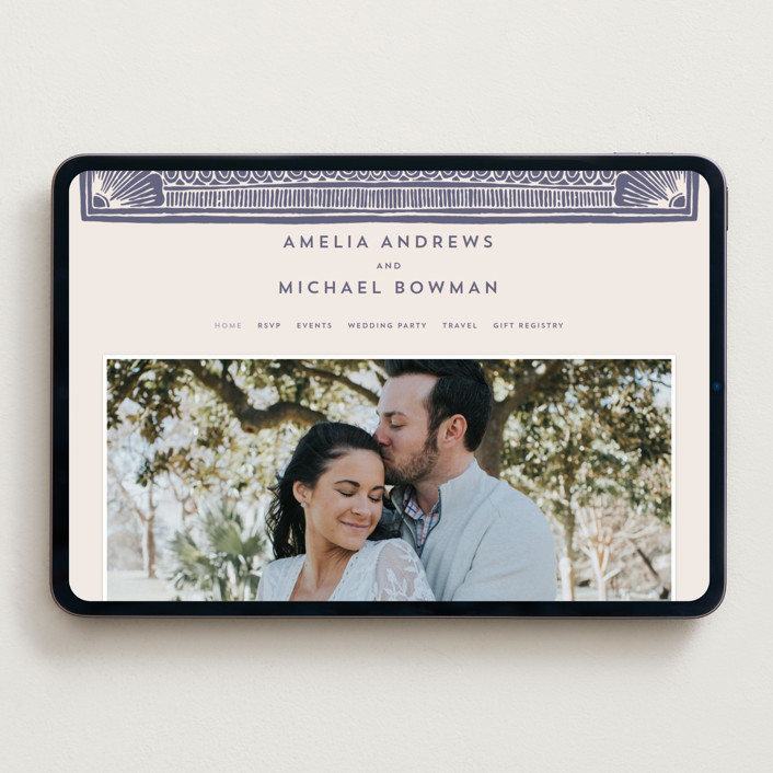 Block Print Frame Block Print Frame Wedding Website by Katharine Watson | Minted