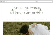 Greenery crest Wedding Website
