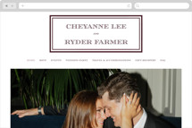 Engraved names Wedding Website