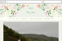 spring draped garland Wedding Website