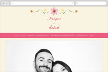 Romantic Tropical Wedding Wedding Website