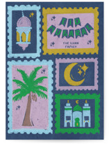 Eid Joy - Lanterns, Moon & Mosque Eid Cards