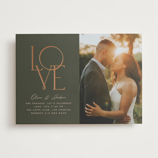 Entwined Foil-Pressed Engagement Party Invitations