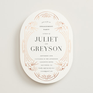Glam Foil-Pressed Engagement Party Invitations