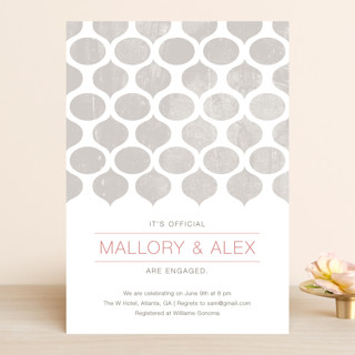 Modern Pattern Engagement Party Invitations