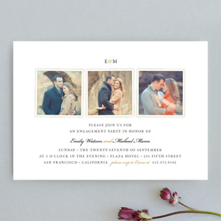 Classic photography Engagement Party Invitations