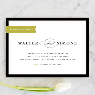 Elegant Tag Engagement Party Invitations