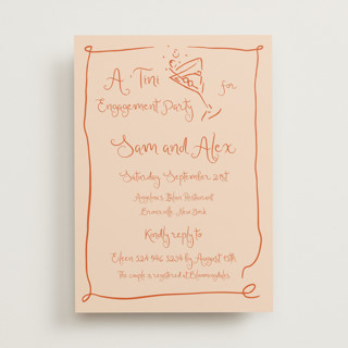 A 'Tini Bridal Shower Engagement Party Invitations